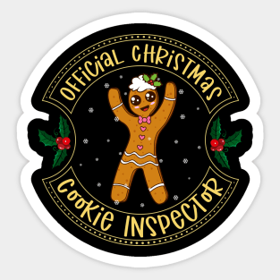 Baking Cookies - Official Christmas Cookie Inspector Sticker